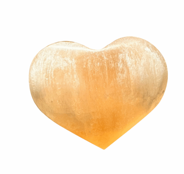 Coeur en Sélénite Orange  6,70cm