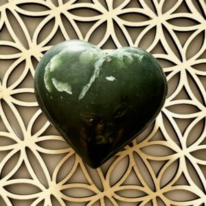 Coeur Jade Verte d'Afganistan  7,5 cm