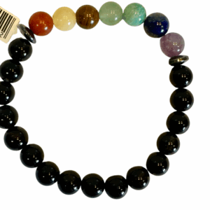 Onyx avec les 7 Chakras 8mm qualité A