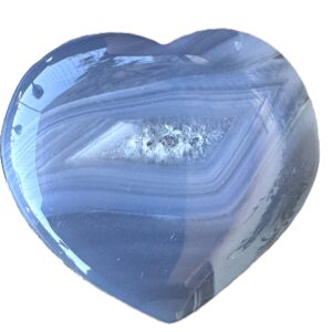 Coeur Agate bleu