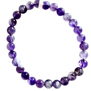 Bracelet Améthyste Chevron 6 mm