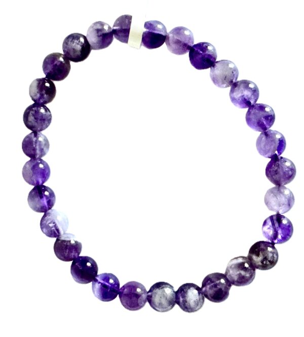 Bracelet Améthyste Chevron 6 mm